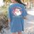 Retro Pink Christmas Santa's Favorite Art Teacher Artist Women's Comfort Colors T-Shirt Back Print Blue Jean