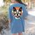 Retro Sunset Sunglasses Boston Terrier Boston Bull Bostie Women's Comfort Colors T-Shirt Back Print Blue Jean