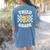 Retro Third Grade Teacher Lightning Bolt Pencil Teacher Kids Women's Comfort Colors T-Shirt Back Print Blue Jean