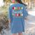 Santas Favorite Teacher Christmas Matching Xmas Men Women Women's Comfort Colors T-Shirt Back Print Blue Jean