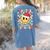 Santas Favorite Teacher Retro Groovy Smile Face Christmas Women's Comfort Colors T-Shirt Back Print Blue Jean