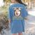 Siberian Husky Professional Human Trainer Women's Comfort Colors T-Shirt Back Print Blue Jean