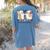 Silly Goose Spooky Teacher Halloween Cute Goosebumps Women's Comfort Colors T-Shirt Back Print Blue Jean