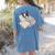 Sleepy Boston Terrier Pajama Men Women Kids Women's Comfort Colors T-Shirt Back Print Blue Jean