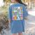 In My Social Studies Teacher Era Cute Social Studies Teacher Women's Comfort Colors T-Shirt Back Print Blue Jean