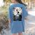 Spooky Halloween Moon Boston Terrier Boston Bull Bostie Women's Comfort Colors T-Shirt Back Print Blue Jean