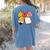 Student Teacher Coquette Bow Pencil Back To School First Day Women's Comfort Colors T-Shirt Back Print Blue Jean