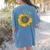 Sunflower Puzzle Pieces Autism Awareness For Mom Teacher For Women Women's Comfort Colors T-Shirt Back Print Blue Jean