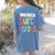 I Teach Future Superheroes Teacher Teaching Women's Comfort Colors T-Shirt Back Print Blue Jean