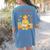 I Teach In My Pajamas Crayon Home School Teacher PJs Women's Comfort Colors T-Shirt Back Print Blue Jean