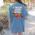 I Teach Super Heroes Teacher Women's Comfort Colors T-Shirt Back Print Blue Jean