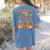 Teach Thanksgiving Teacher Thankful For My 1st Grade Turkeys Women's Comfort Colors T-Shirt Back Print Blue Jean