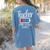 Teacher Summer Recharge Required Last Day School Women Women's Comfort Colors T-Shirt Back Print Blue Jean