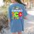 My Teacher Survived 100 Days Of Me 100 Days Of School Women's Comfort Colors T-Shirt Back Print Blue Jean