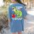 Teachersaurus Rex Dinosaur Like A Normal Teacher Saurus Women's Comfort Colors T-Shirt Back Print Blue Jean