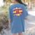 Teaching Is My Superpower Retro Comic Super Teacher Women's Comfort Colors T-Shirt Back Print Blue Jean