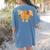 Thanksgiving Teacher Pencil Bow One Thankful Teacher Fall Women's Comfort Colors T-Shirt Back Print Blue Jean
