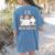 TK Boo Crew Retro Groovy Halloween Floral Ghost TK Teacher Women's Comfort Colors T-Shirt Back Print Blue Jean