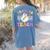 Trick Or Teach Groovy Halloween Teachers Women's Comfort Colors T-Shirt Back Print Blue Jean