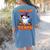 Trick Or Teach Teacher Halloween Ghost Pencil Floral Women's Comfort Colors T-Shirt Back Print Blue Jean