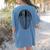 Trilobite Fossil Geology Teacher Student Geologist Women's Comfort Colors T-Shirt Back Print Blue Jean