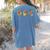 Turkey Reading Books Fall Thanksgiving Teacher Book Lovers Women's Comfort Colors T-Shirt Back Print Blue Jean