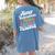 Never Underestimate a Public School Teacher Public Education Women's Comfort Colors T-Shirt Back Print Blue Jean