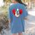 Valentine's Day Boston Terrier Dog Women's Comfort Colors T-Shirt Back Print Blue Jean