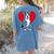 Valentine's Day Boston Terrier Lover Women's Comfort Colors T-Shirt Back Print Blue Jean