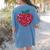 Valentines Day Teacher Hearts Apple Love Teach Women Men Women's Comfort Colors T-Shirt Back Print Blue Jean