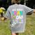 100th Day Of School Get Your Cray On Teacher Women's Comfort Colors T-Shirt Back Print Grey