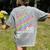 100th Day Of School Teacher Kids 100 Days Math Numbers Women's Comfort Colors T-Shirt Back Print Grey