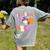 1st Grade Boo Crew Spooky First Grade Halloween Teacher Women's Comfort Colors T-Shirt Back Print Grey