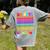 50 Days Of School Hearts Teacher Happy 50th Day Of School Women's Comfort Colors T-Shirt Back Print Grey