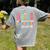 ABCD Kindergarten Rocks Pencil Lightning Teachers Rock Boys Women's Comfort Colors T-Shirt Back Print Grey