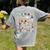 Alphabet ABCs Halloween Characters Kindergarten Teacher Kids Women's Comfort Colors T-Shirt Back Print Grey Alphabet ABCs Halloween Characters Kindergarten Teacher Kids Women's Comfort Colors T-Shirt Back Print Grey