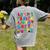Alphabet Animals ABCs Zoo Kids Boys Girls Teacher Women's Comfort Colors T-Shirt Back Print Grey