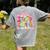 Back To School Kindergarten Preppy Teacher Girl Women's Comfort Colors T-Shirt Back Print Grey