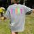 Back To School Neon Checkered First Grade Colorful Teacher Women's Comfort Colors T-Shirt Back Print Grey Back To School Neon Checkered First Grade Colorful Teacher Women's Comfort Colors T-Shirt Back Print Grey
