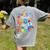 I Blasted Through 100 Days Of School 100th Day Teacher Kids Women's Comfort Colors T-Shirt Back Print Grey