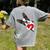 Boston Terrier Bostie Dog Kids Women Girls Women's Comfort Colors T-Shirt Back Print Grey