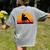 Boston Terrier Bostie Sunset Retro Dog Pet Mom Dad Women's Comfort Colors T-Shirt Back Print Grey