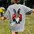 Boston Terrier Boxing Women's Comfort Colors T-Shirt Back Print Grey