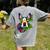Boston Terrier In Day Of The Dead Sugar Skull Dog Women's Comfort Colors T-Shirt Back Print Grey