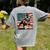 Boston Terrier Dog 4th Of July USA American Flag Patriotic Women's Comfort Colors T-Shirt Back Print Grey
