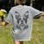 Boston Terrier Dog Bostie Nature Memorial Idea Men Women Women's Comfort Colors T-Shirt Back Print Grey