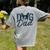 Boston Terrier Dog Dad Women's Comfort Colors T-Shirt Back Print Grey