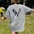 Boston Terrier Dog Motif Pet Art Boston Terrier Men Women Kids Women's Comfort Colors T-Shirt Back Print Grey