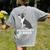 Boston Terrier Dog Owner Grandma Women's Comfort Colors T-Shirt Back Print Grey