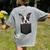 Boston Terrier Dog Puppy Dog In Pocket Cute Pet Lover Women's Comfort Colors T-Shirt Back Print Grey